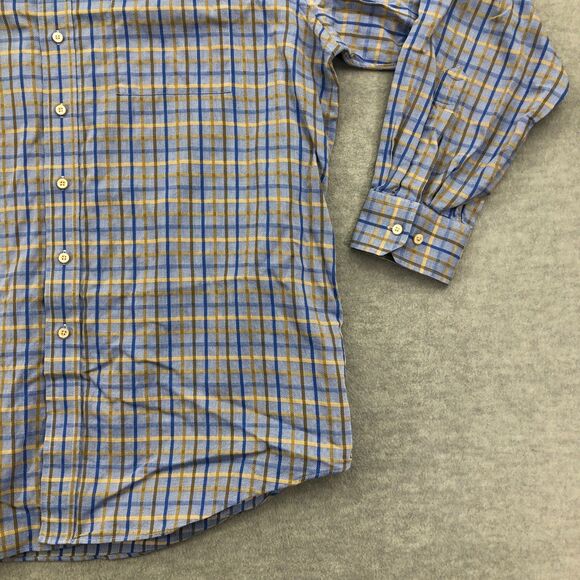 Scott Barber Button Down Shirt Mens Size XL Window Pane Plaid Long Sleeve - Picture 5 of 16